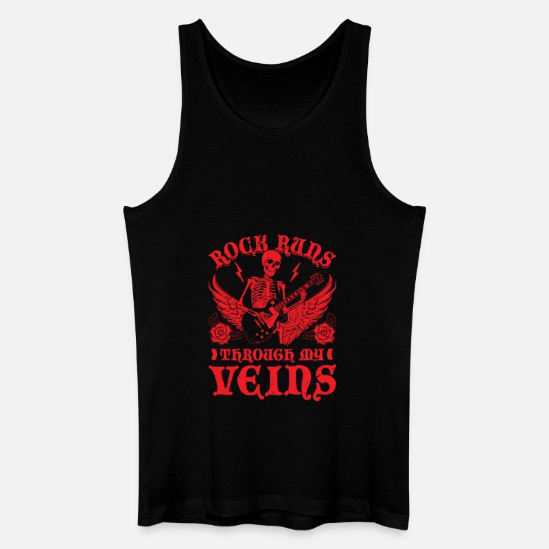 Rock And Roll - Männer Bio Tank Top - Schwarz