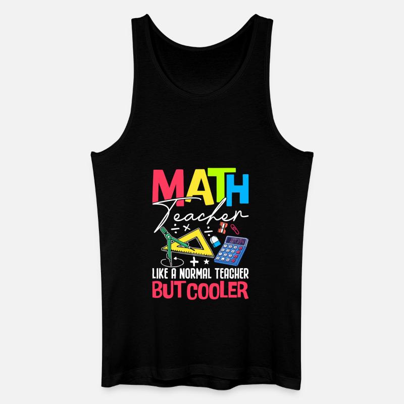 MATH TEACHER - Männer Bio Tank Top - Schwarz