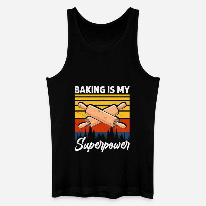 Backen Bäcker Bäckerei - Männer Bio Tank Top - Schwarz