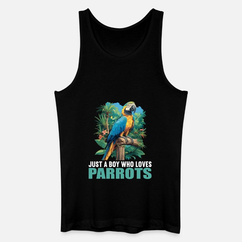 Papageie Papagei - Männer Bio Tank Top - Schwarz