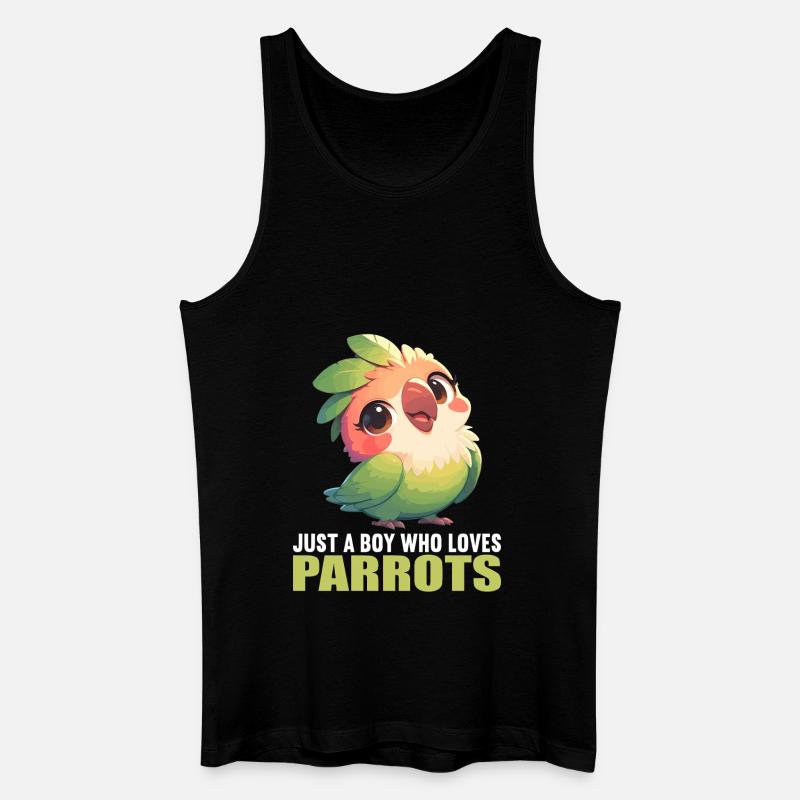 Papageie Papagei - Männer Bio Tank Top - Schwarz