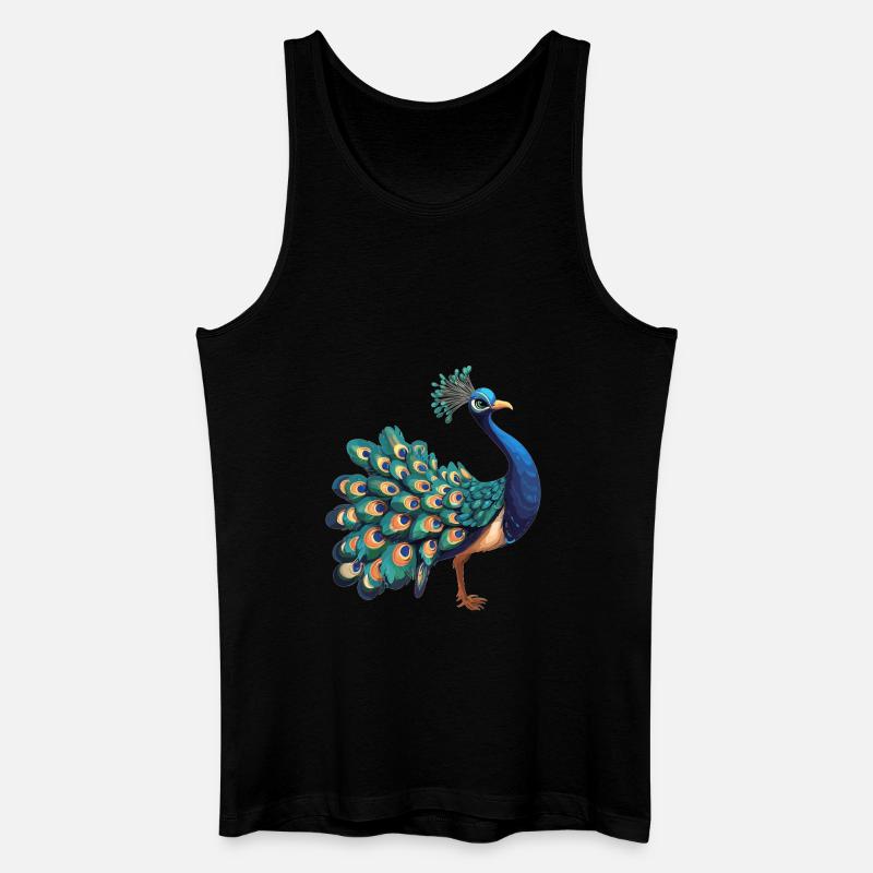 Pfaue Pfau - Männer Bio Tank Top - Schwarz