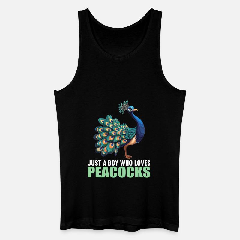 Pfaue Pfau - Männer Bio Tank Top - Schwarz
