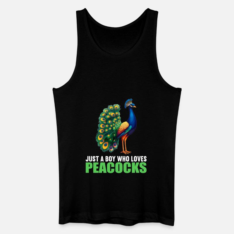Pfaue Pfau - Männer Bio Tank Top - Schwarz
