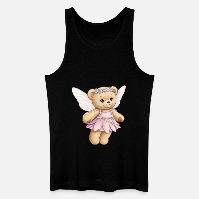 Teddybär Fee - Männer Bio Tank Top - Schwarz