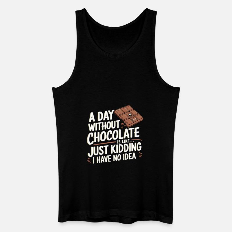 Schokolade - Männer Bio Tank Top - Schwarz