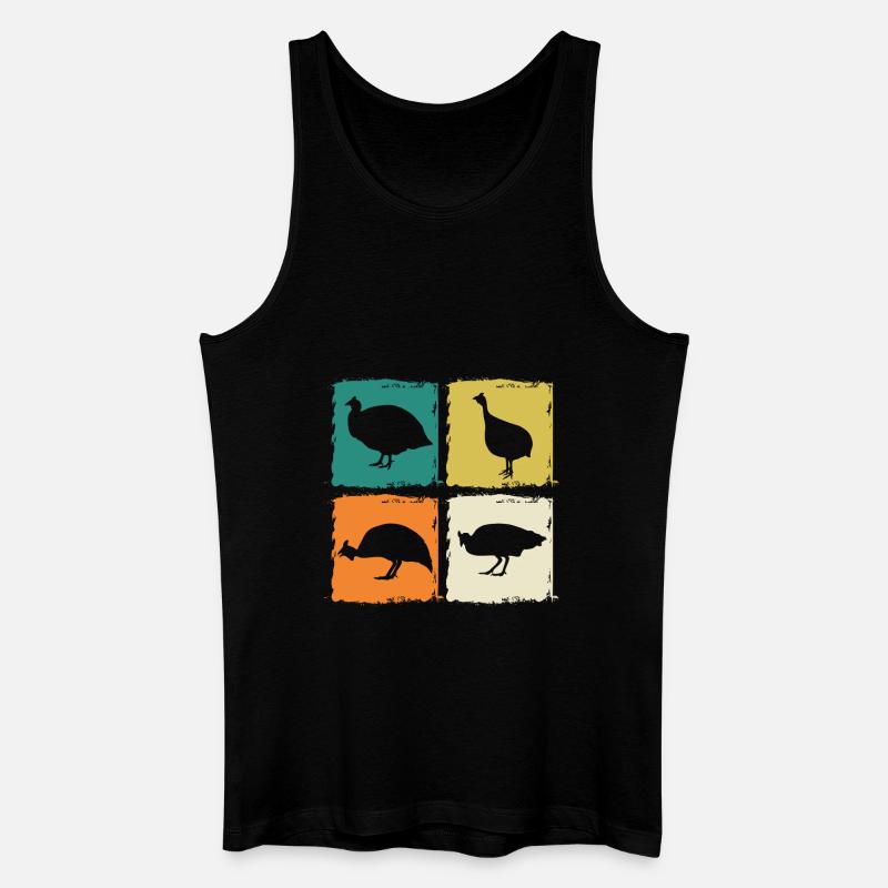 Hühner Hahn Perlhuhn - Männer Bio Tank Top - Schwarz