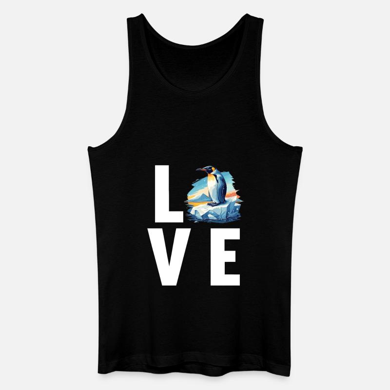 Pinguine Pinguin - Männer Bio Tank Top - Schwarz