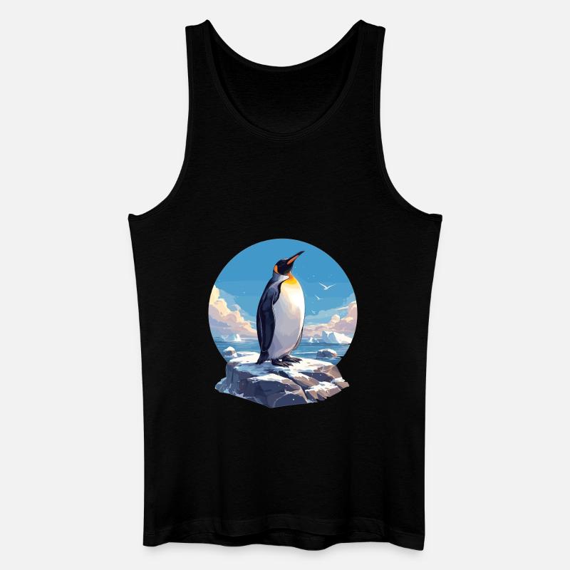 Pinguine Pinguin - Männer Bio Tank Top - Schwarz