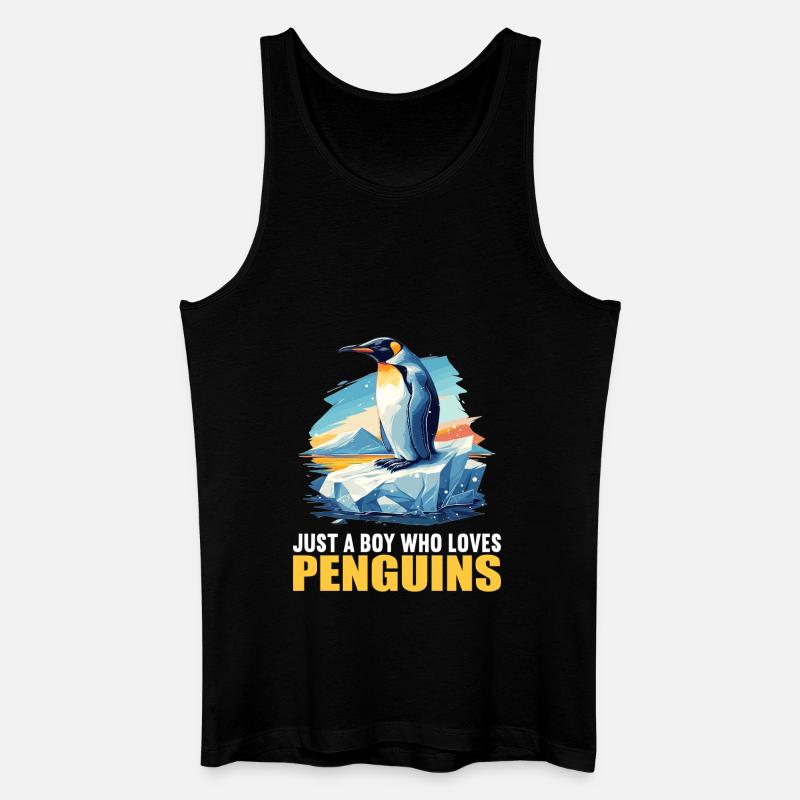 Pinguine Pinguin - Männer Bio Tank Top - Schwarz