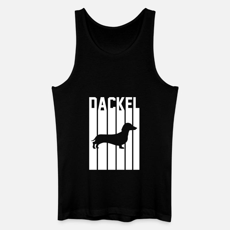 Hund Dackel - Männer Bio Tank Top - Schwarz