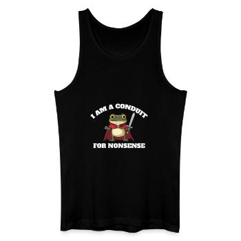 I Am A Conduit For Nonsense Frosch Krieger Humor - Männer Bio Tank Top - Schwarz - Vorne