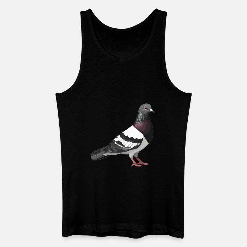 Tauben Taube - Männer Bio Tank Top - Schwarz