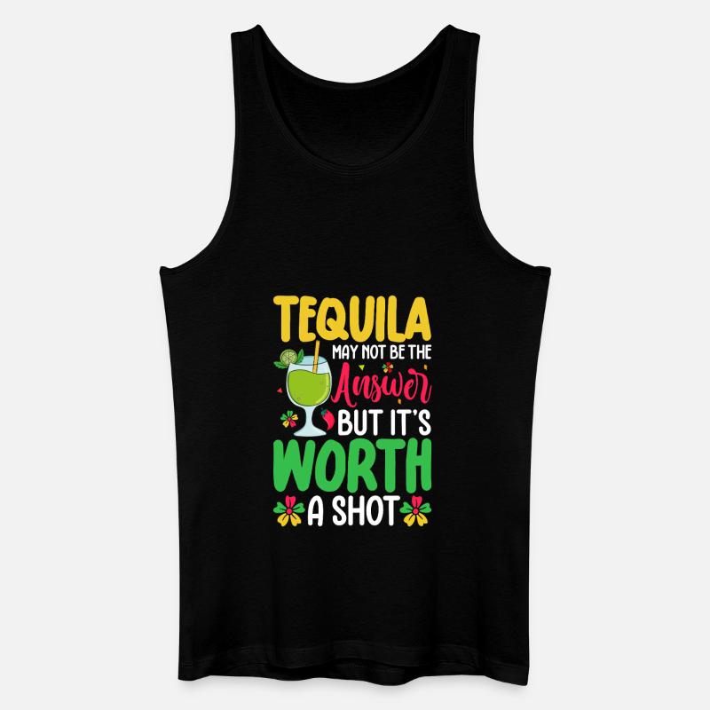 Tequila - Männer Bio Tank Top - Schwarz