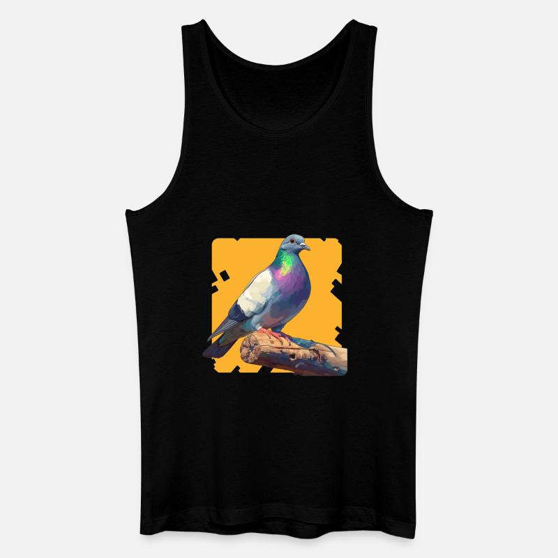 Tauben Taube - Männer Bio Tank Top - Schwarz