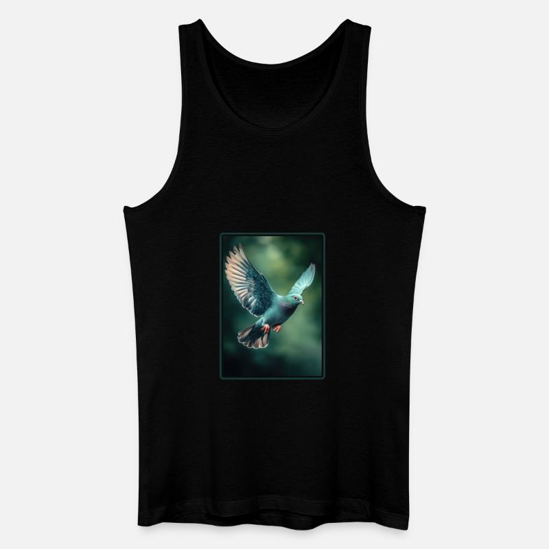 Tauben Taube - Männer Bio Tank Top - Schwarz