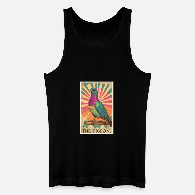 Tauben Taube - Männer Bio Tank Top - Schwarz