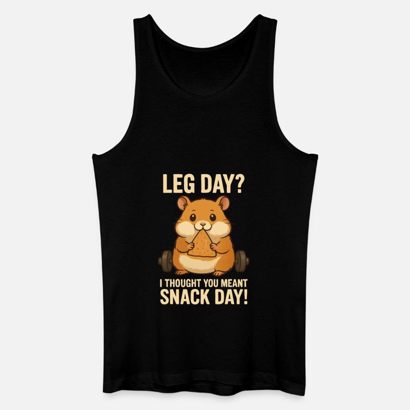 Hamster "Leg day"? - Männer Bio Tank Top - Schwarz