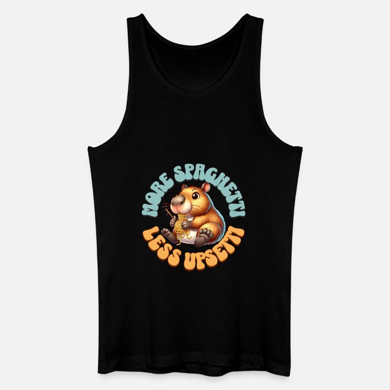 More Spaghetti Less Upsetti - Männer Bio Tank Top - Schwarz