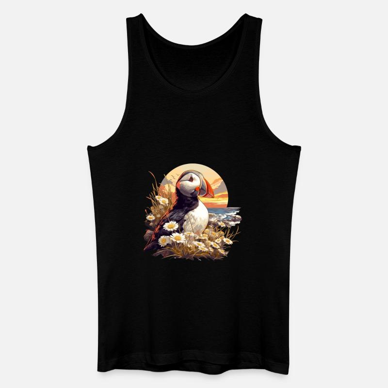 Papageientaucher - Männer Bio Tank Top - Schwarz