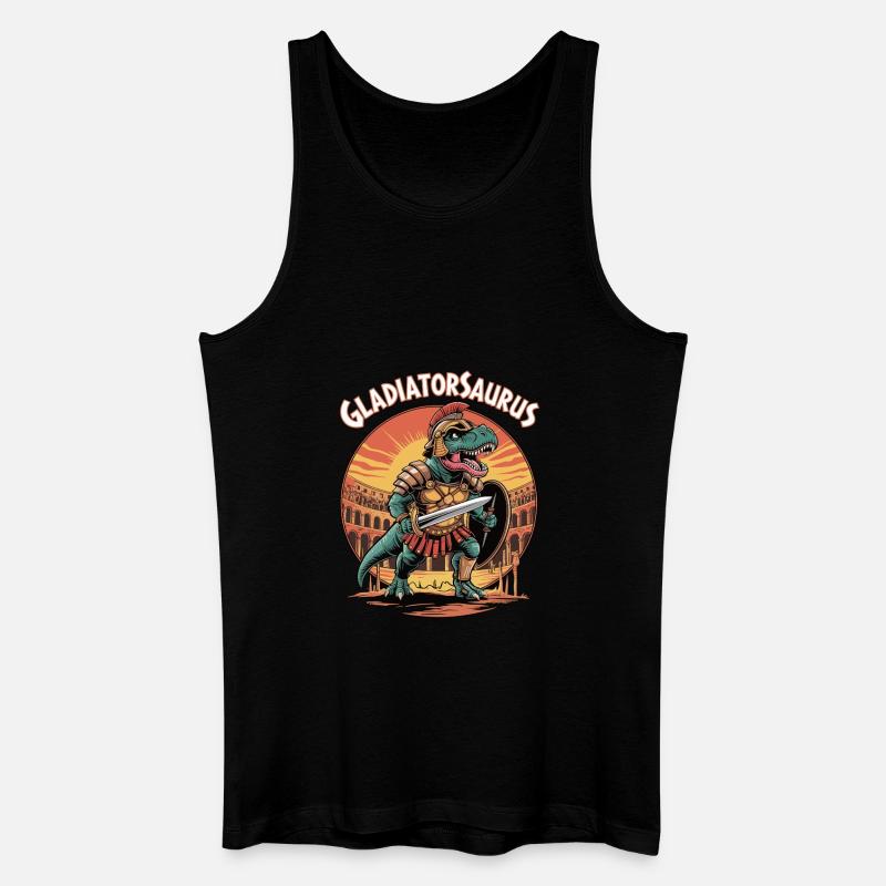 Gladiatorsaurus - Débardeur bio Homme - noir