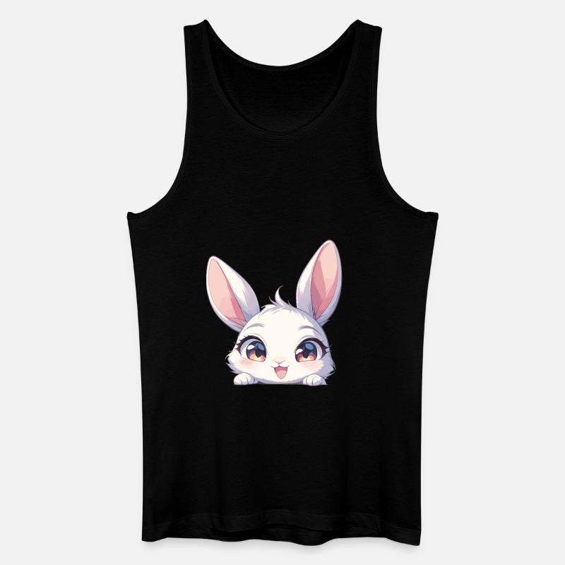 Hasen Hase - Männer Bio Tank Top - Schwarz