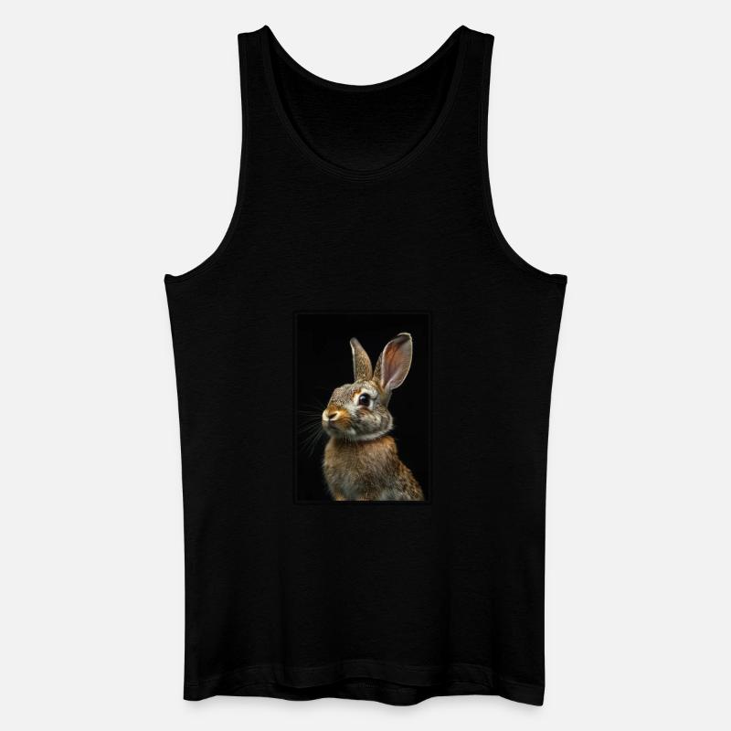 Hasen Hase - Männer Bio Tank Top - Schwarz