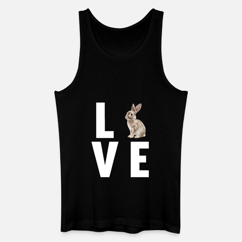 Hasen Hase - Männer Bio Tank Top - Schwarz