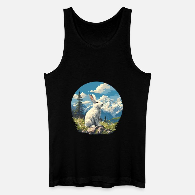 Hasen Hase - Männer Bio Tank Top - Schwarz
