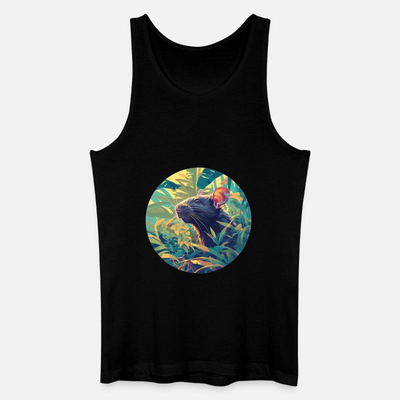 Ratten Ratte - Männer Bio Tank Top - Schwarz
