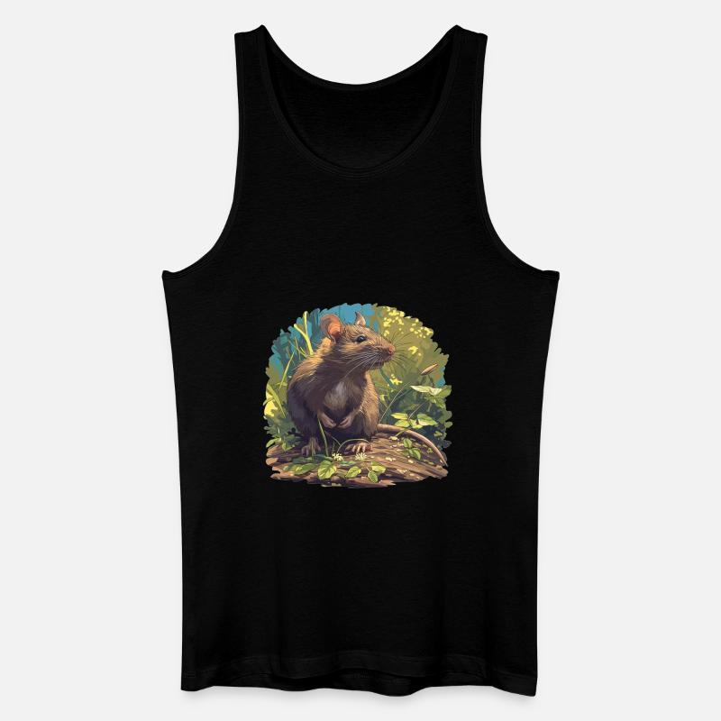 Ratten Ratte - Männer Bio Tank Top - Schwarz