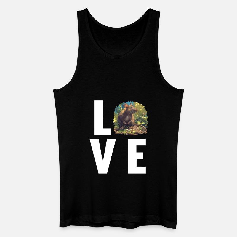 Ratten Ratte - Männer Bio Tank Top - Schwarz