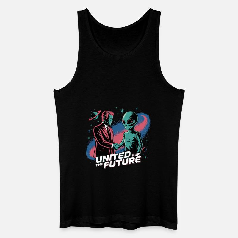 SHAKE HANDS FOR FUTURE - Männer Bio Tank Top - Schwarz