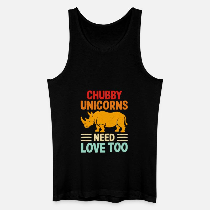 Nashorn - Männer Bio Tank Top - Schwarz