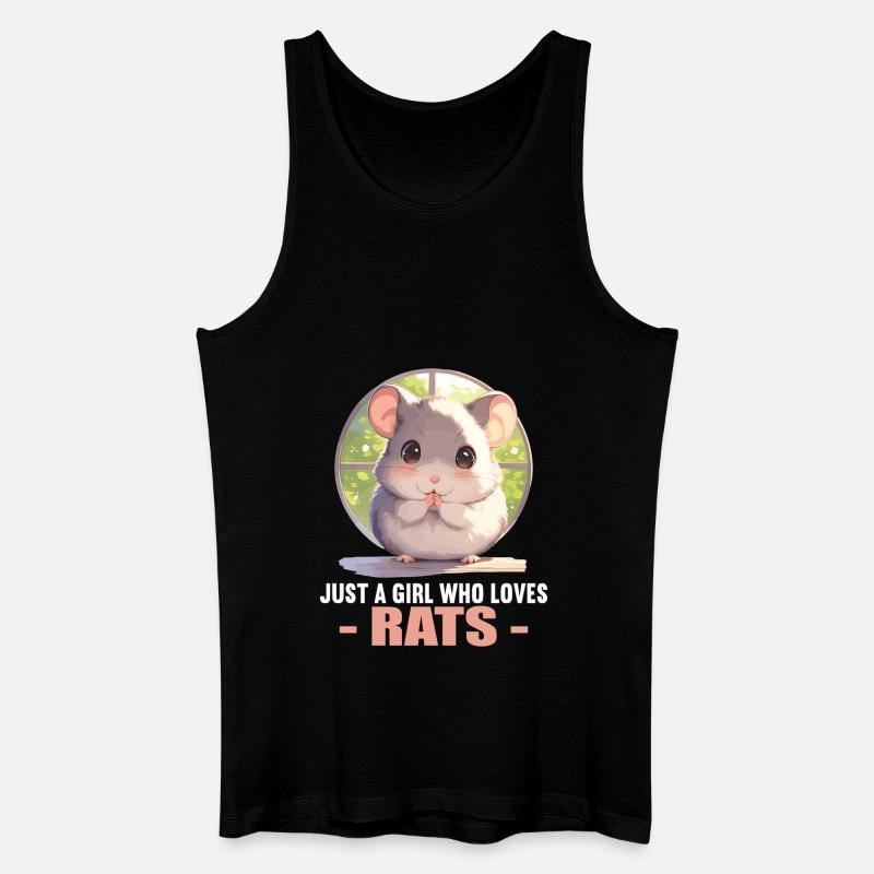 Ratten Ratte - Männer Bio Tank Top - Schwarz