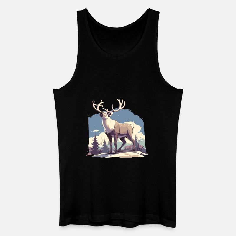 Rentiere Rentier - Männer Bio Tank Top - Schwarz
