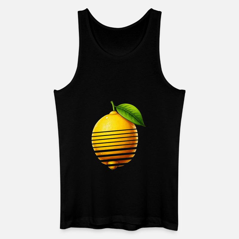 ZITRONE - Männer Bio Tank Top - Schwarz