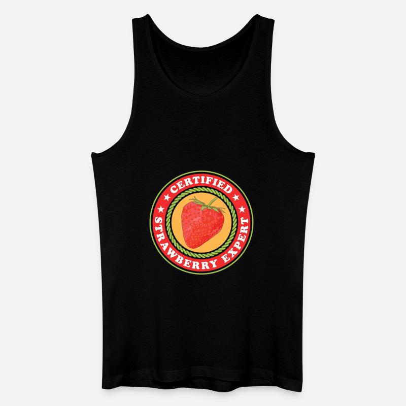 Erdbeeren Experte Strawberry Erdbeere Geschenk - Männer Bio Tank Top - Schwarz