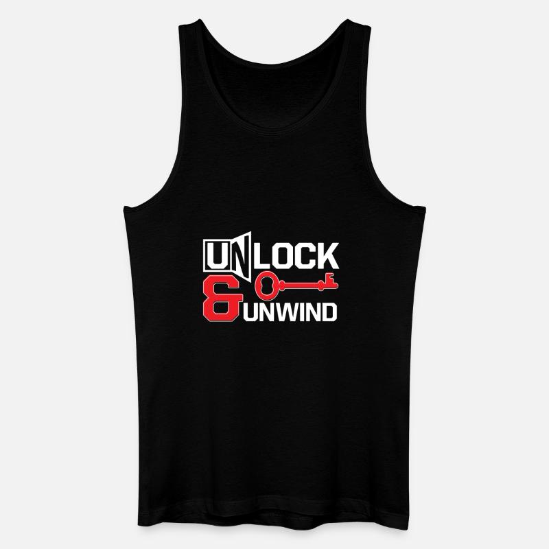 Escape Room Unlock & Unwind - Männer Bio Tank Top - Schwarz