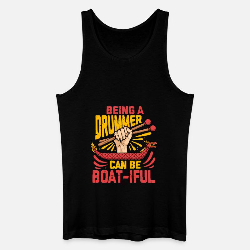 Drachenboot Boatiful Drummer - Männer Bio Tank Top - Schwarz