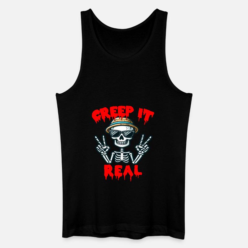 CREEP IT REAL - HALLOWEEN-GESCHENK - Männer Bio Tank Top - Schwarz