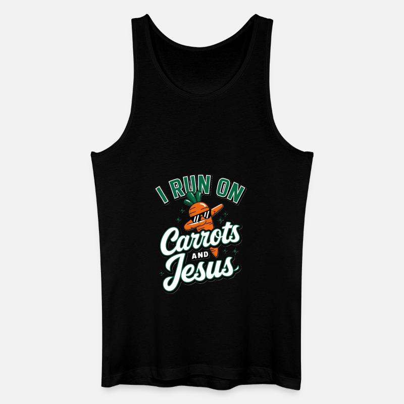 Möhre Jesus Glaube Christ Karotte - Männer Bio Tank Top - Schwarz