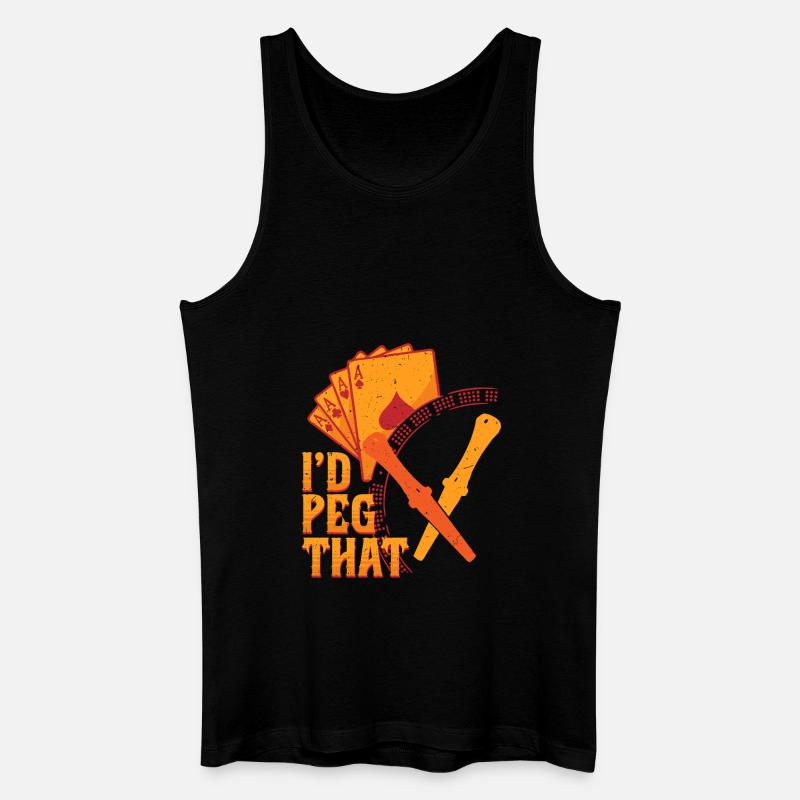 Cribbage I'd Peg That - Männer Bio Tank Top - Schwarz