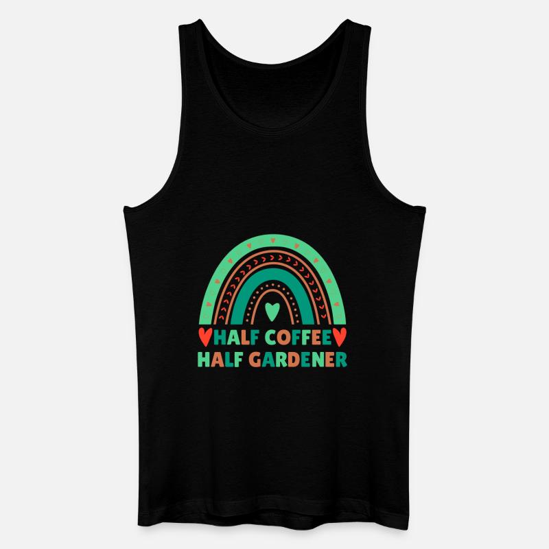 Kaffee Gärtner Spruch Design - Männer Bio Tank Top - Schwarz