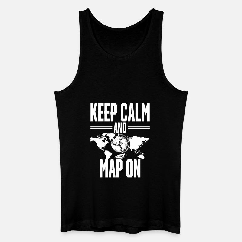 Geografische Informationssysteme Map On - Männer Bio Tank Top - Schwarz