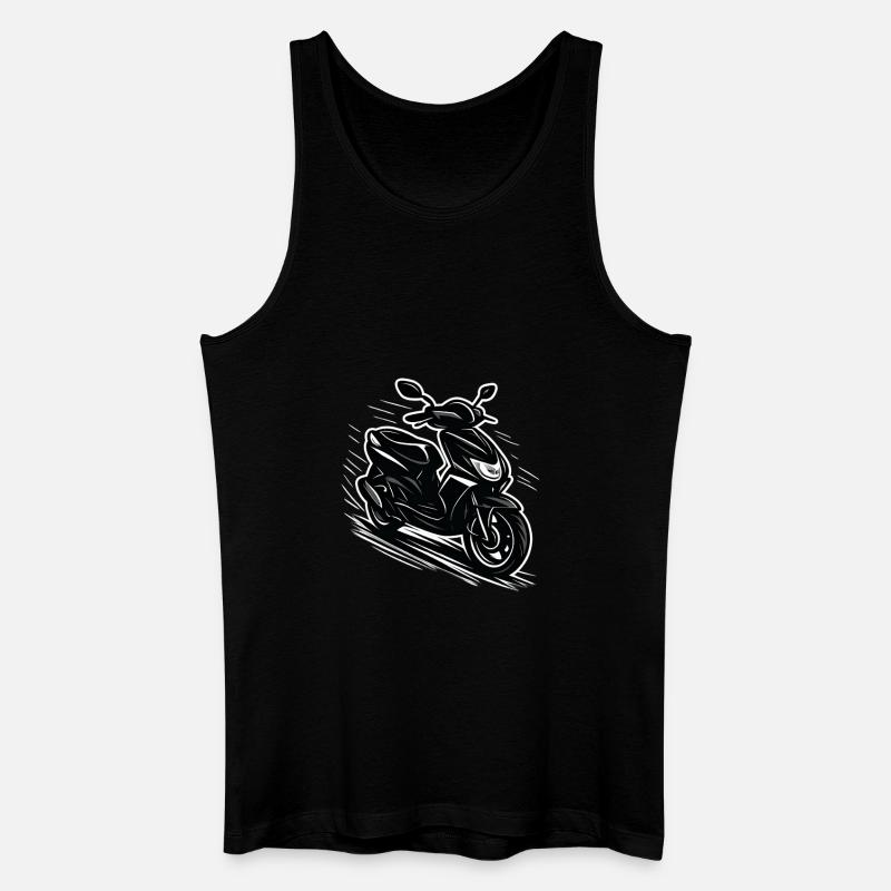 Roller Scooter 50ccm - Männer Bio Tank Top - Schwarz