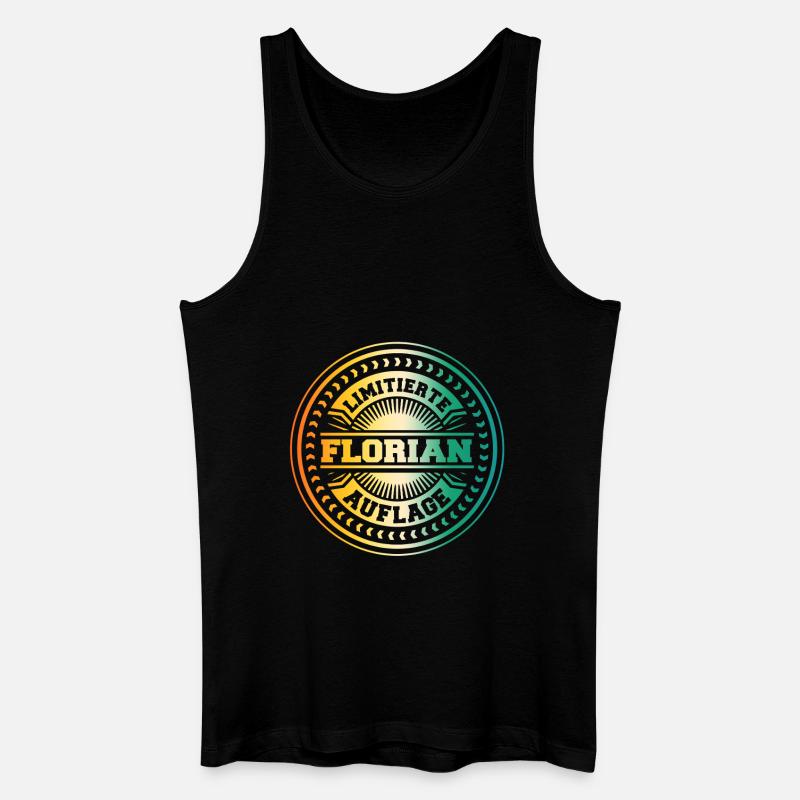 Florian - Männer Bio Tank Top - Schwarz