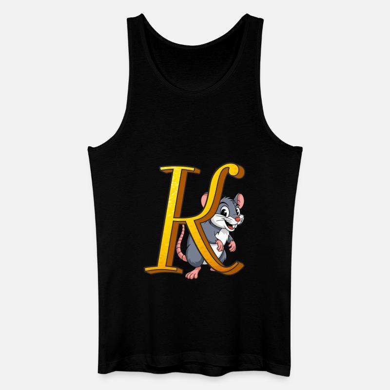 BUCHSTABE K - Männer Bio Tank Top - Schwarz