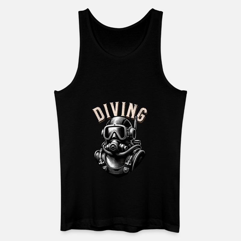 Diving - Männer Bio Tank Top - Schwarz
