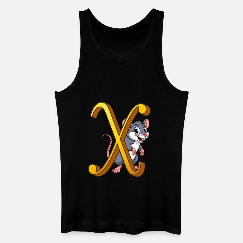 BUCHSTABE X - Männer Bio Tank Top - Schwarz